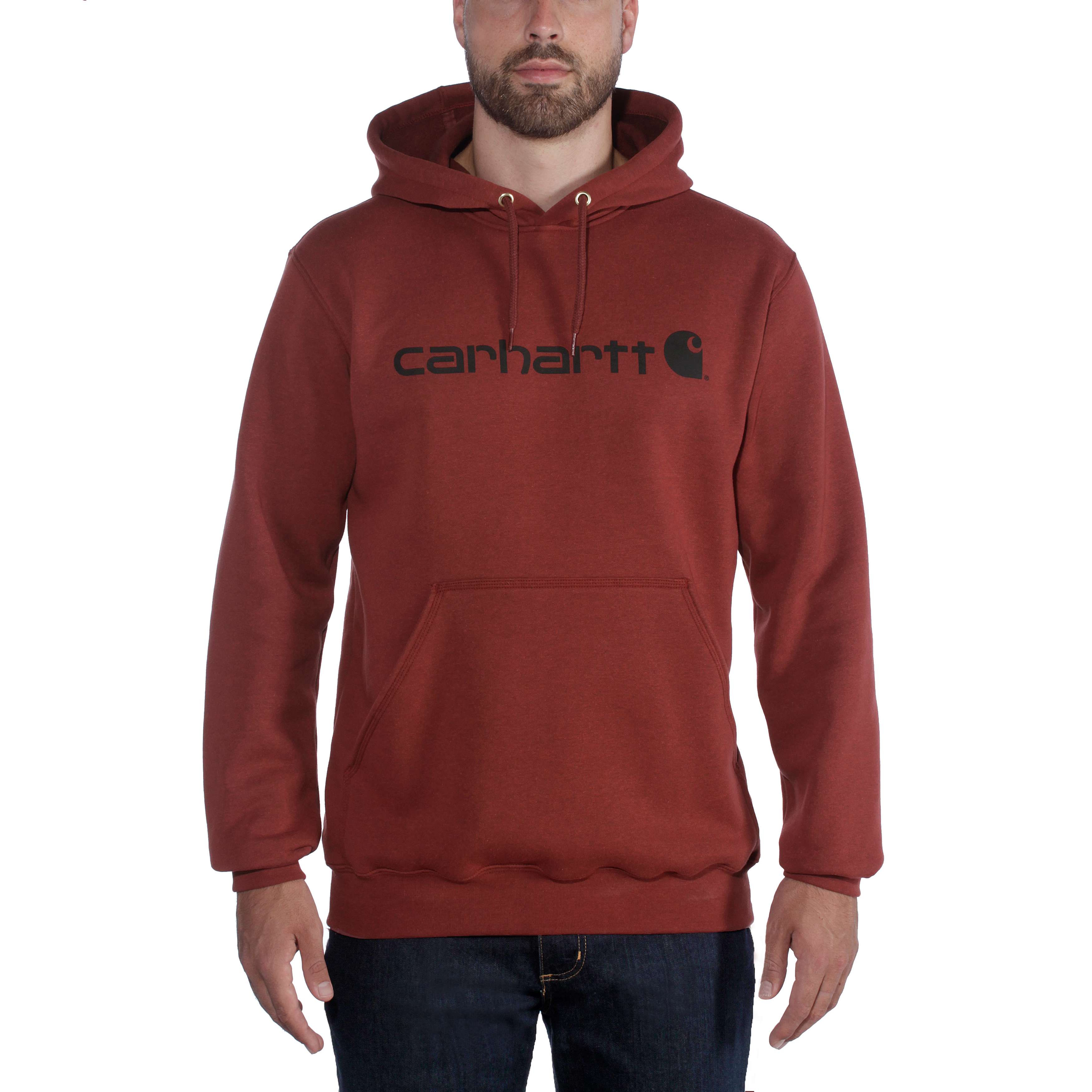 red carhartt hoodie